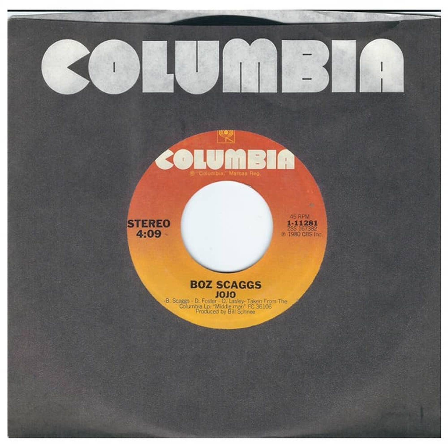 Boz Scaggs - Jo Jo | 7" Single Vinilo Usado image number 0.0