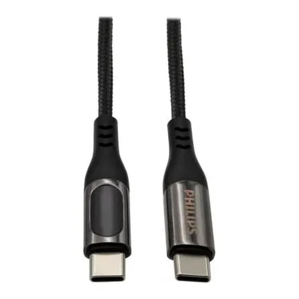 Cable Usb C A Usb C Led 120cm Negro Dlpc9100b/71 image number 1.0