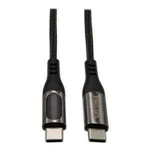 Cable Usb C A Usb C Led 120cm Negro Dlpc9100b/71