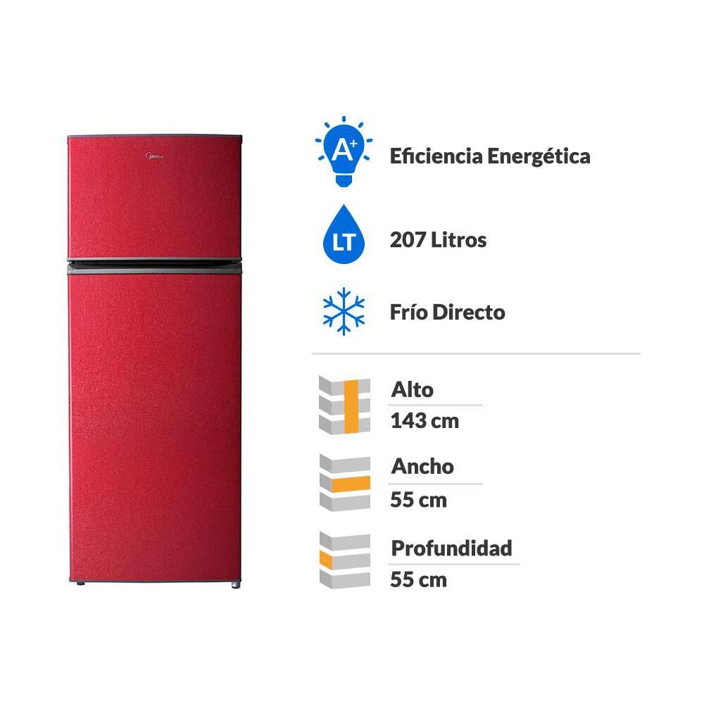 Refrigerador Top Freezer Midea MRFS-2100R273FN / Frío Directo / 207 Litros / A+ image number 1.0