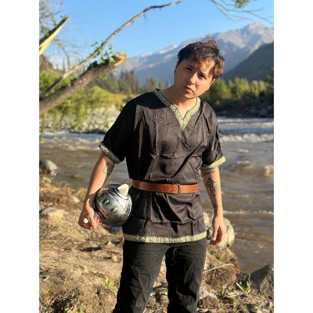 Traje T&uacute;nica Disfraz Medieval Vikingo image number 3.0