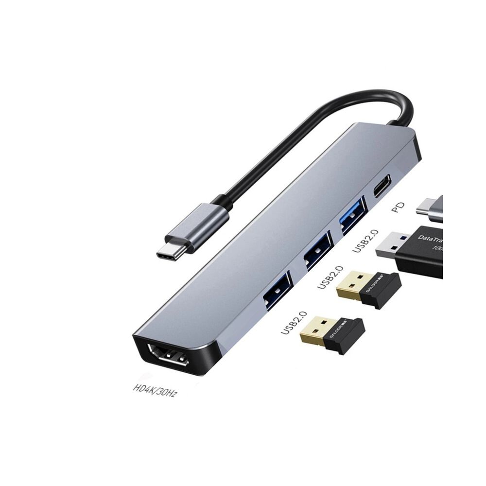 Hub Multipuerto Type-c (5en1) Pro Hdmi 4k Pd 100w + Usb 3.0 image number 2.0