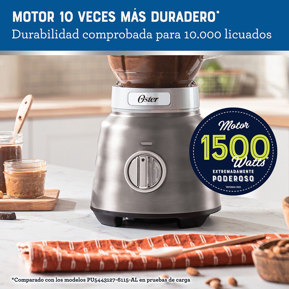Licuadora Osterizer Max Con Vaso De Vidrio 1.75 L Blstpbrgr image number 4.0