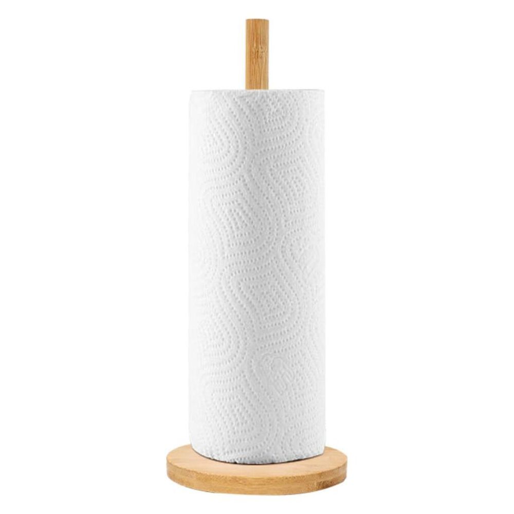 Porta Rollo De Cocina Madera Bamb&uacute; Soporte Toalla Nova 43x14cm image number 3.0