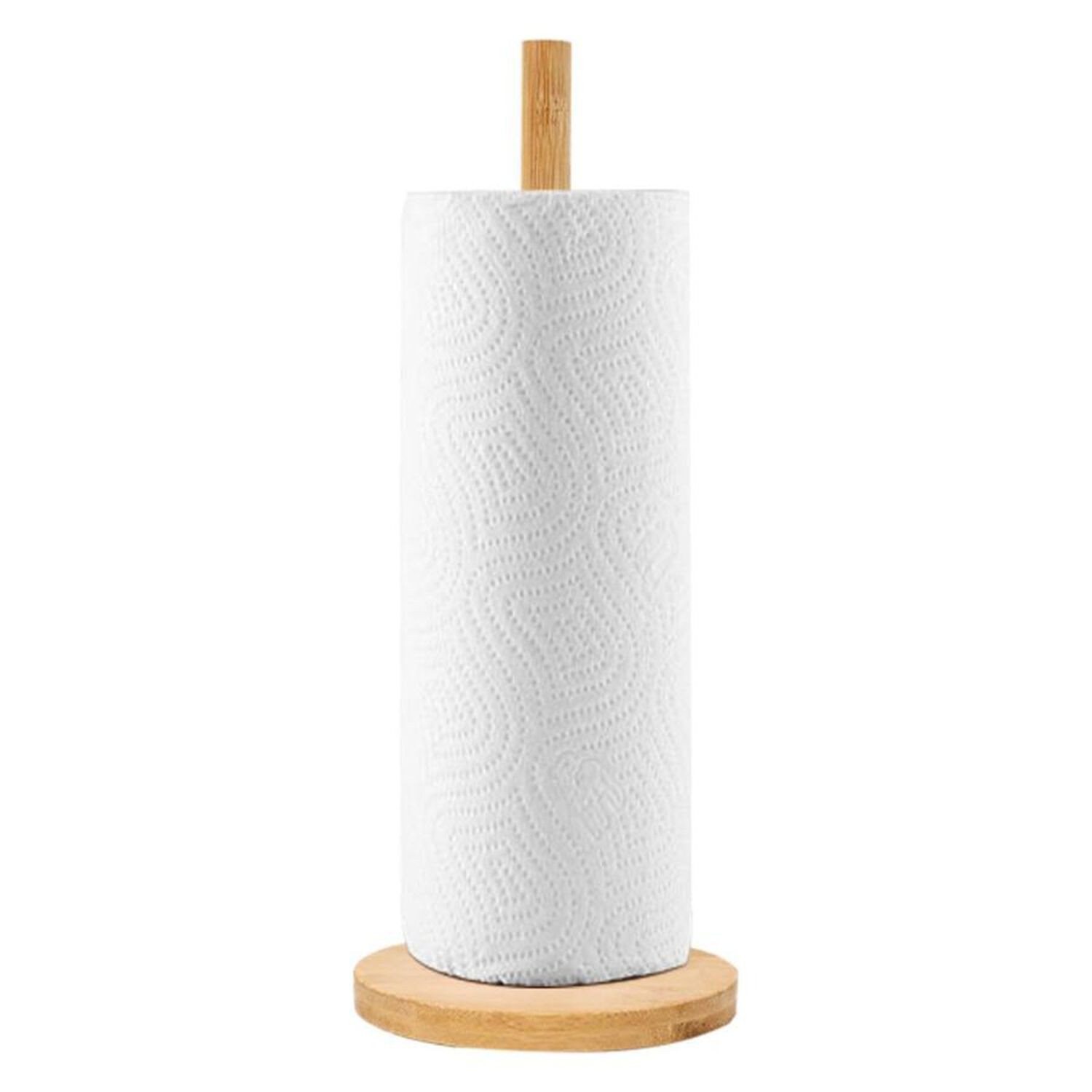 Porta Rollo De Cocina Madera Bamb&uacute; Soporte Toalla Nova 43x14cm image number 3.0