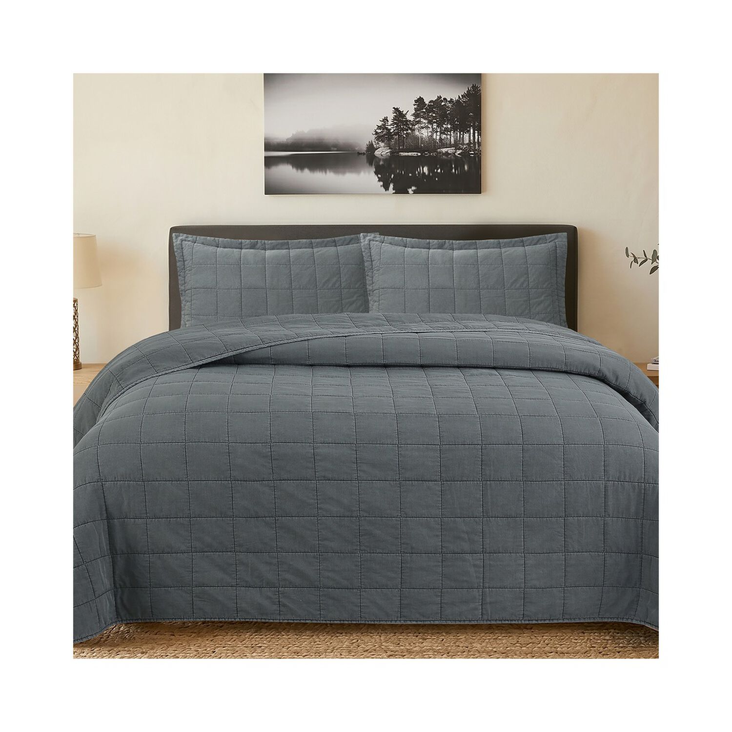 Quilt Andes Stone Wash Gris King image number 0.0