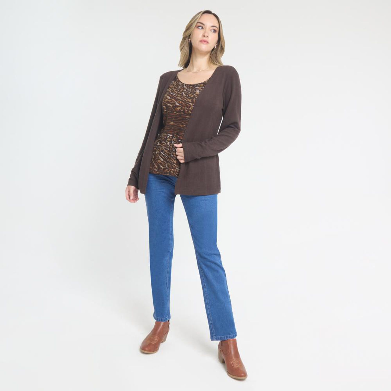 Sweater Tejido Camant Doble Manga Larga Cuello Redondo Mujer Lesage image number 1.0