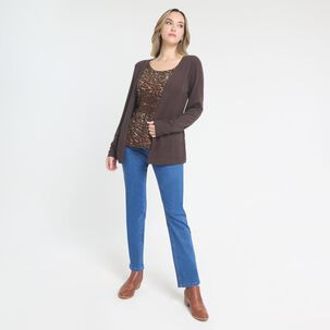 Sweater Tejido Camant Doble Manga Larga Cuello Redondo Mujer Lesage