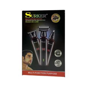 Afeitadora Cortadora Pelo Barba Nariz 3 En 1 Surker Sk-1200