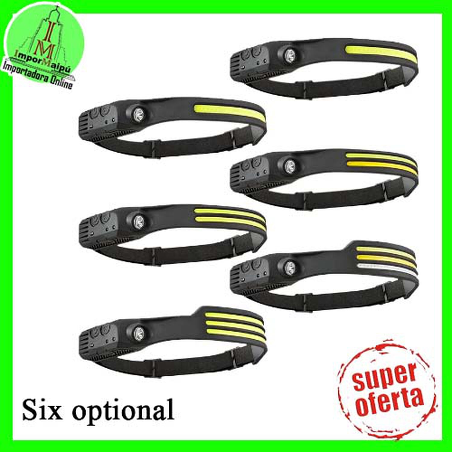 Luz Linterna Cintillo Cabeza 1 Tira Led Doble Sensor Recargable Usb Potente Cob Frontal image number 3.0
