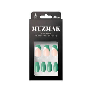 Muzmak - Uñas Press On Creamy Basil Coffin 36 U.