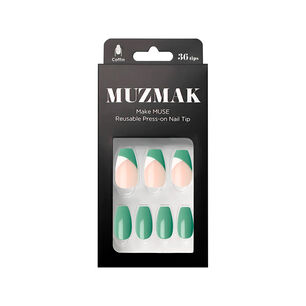 Muzmak - U&ntilde;as Press On Creamy Basil Coffin 36 U.