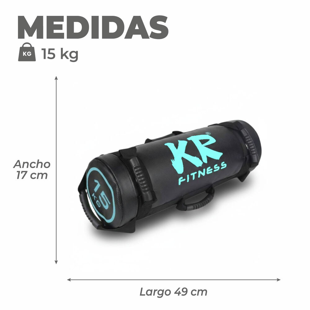 Saco Con Peso 15kg Bulgaro Entrenamiento Crossfit Box Otros image number 2.0