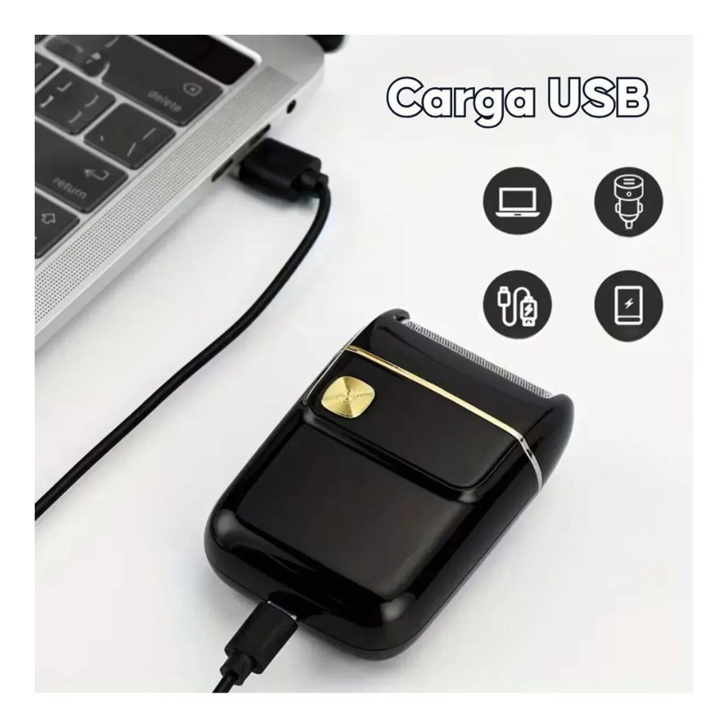 Afeitadora Rasuradora Barba El&eacute;ctrica Recargable Usb image number 2.0