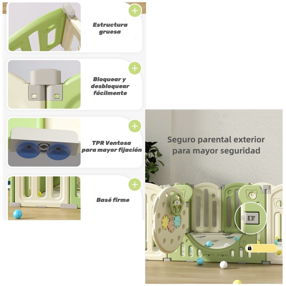 Corral Armado Multiposiciones Accesorios 153*160cm Lubabycas image number 4.0