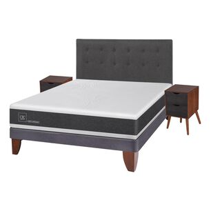 Cama Europea Cic New Ortopedic / 2 Plazas / Base Normal  + Set De Maderas