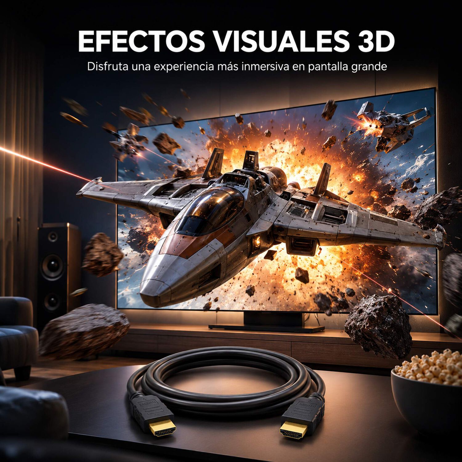 Cable Hdmi 4k 1.8m Ultra Hd Versi&oacute;n 2.0 3d Hdtv Ulink 150163 image number 5.0