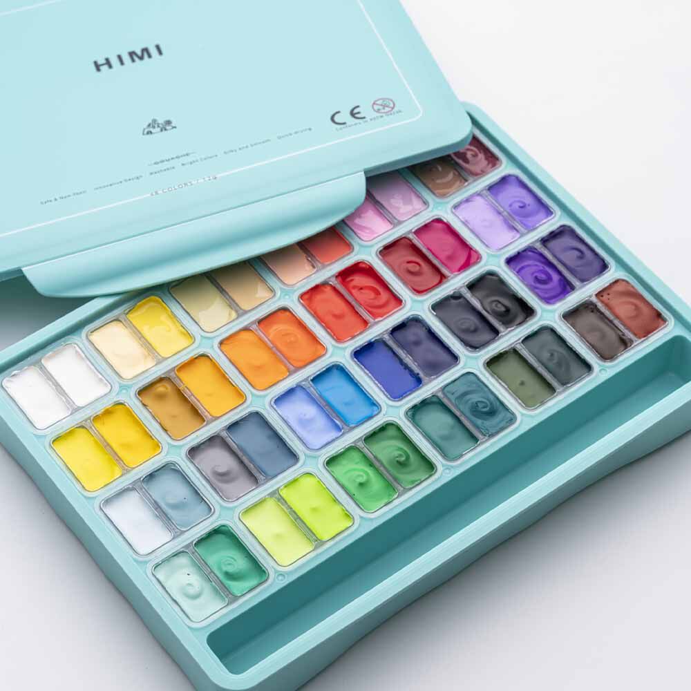 Himi - Miya Set Gouache 48 Colores / 12gr Verde image number 2.0