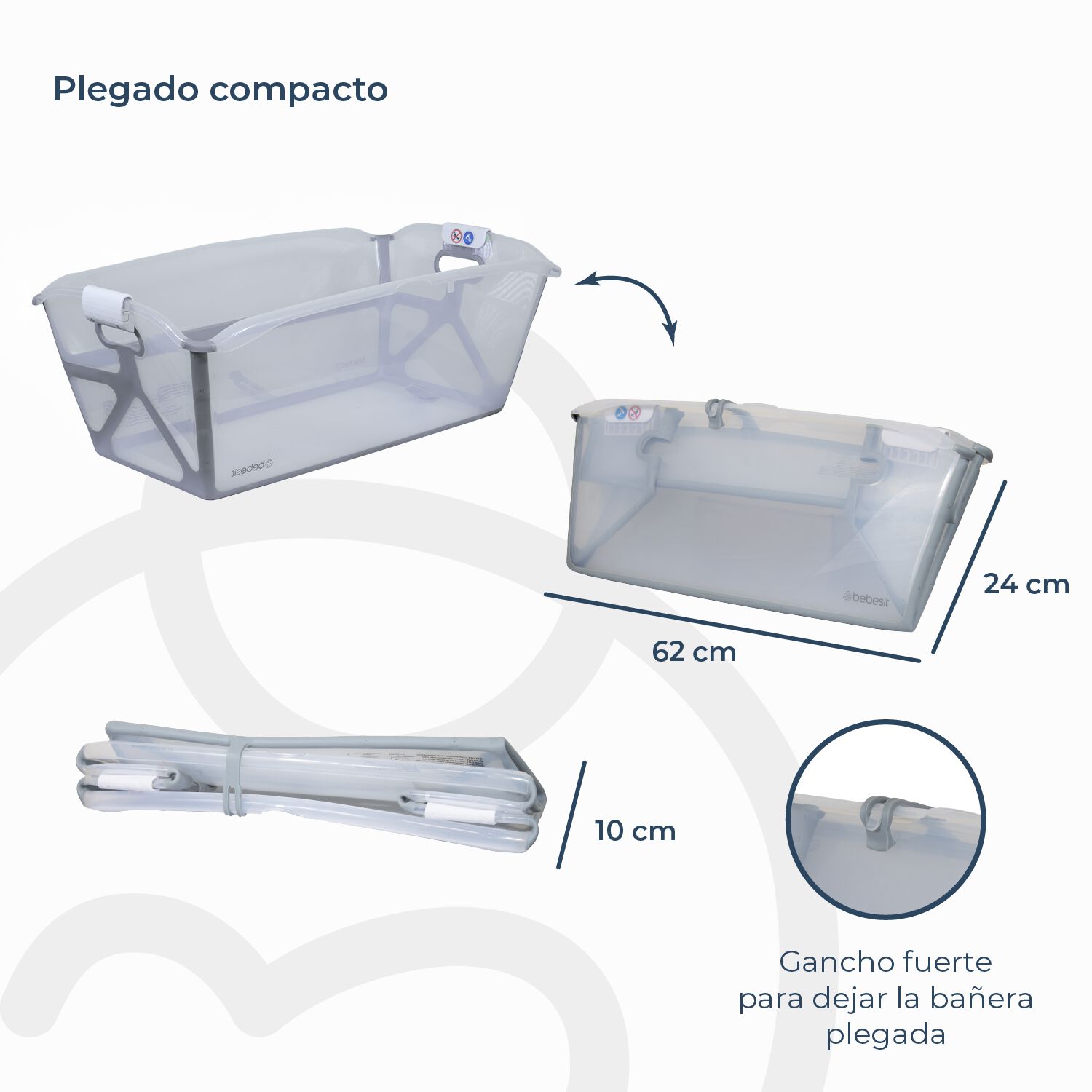Ba&ntilde;era Flexi 3 En 1 Plegable + Soporte De Bebesit image number 7.0