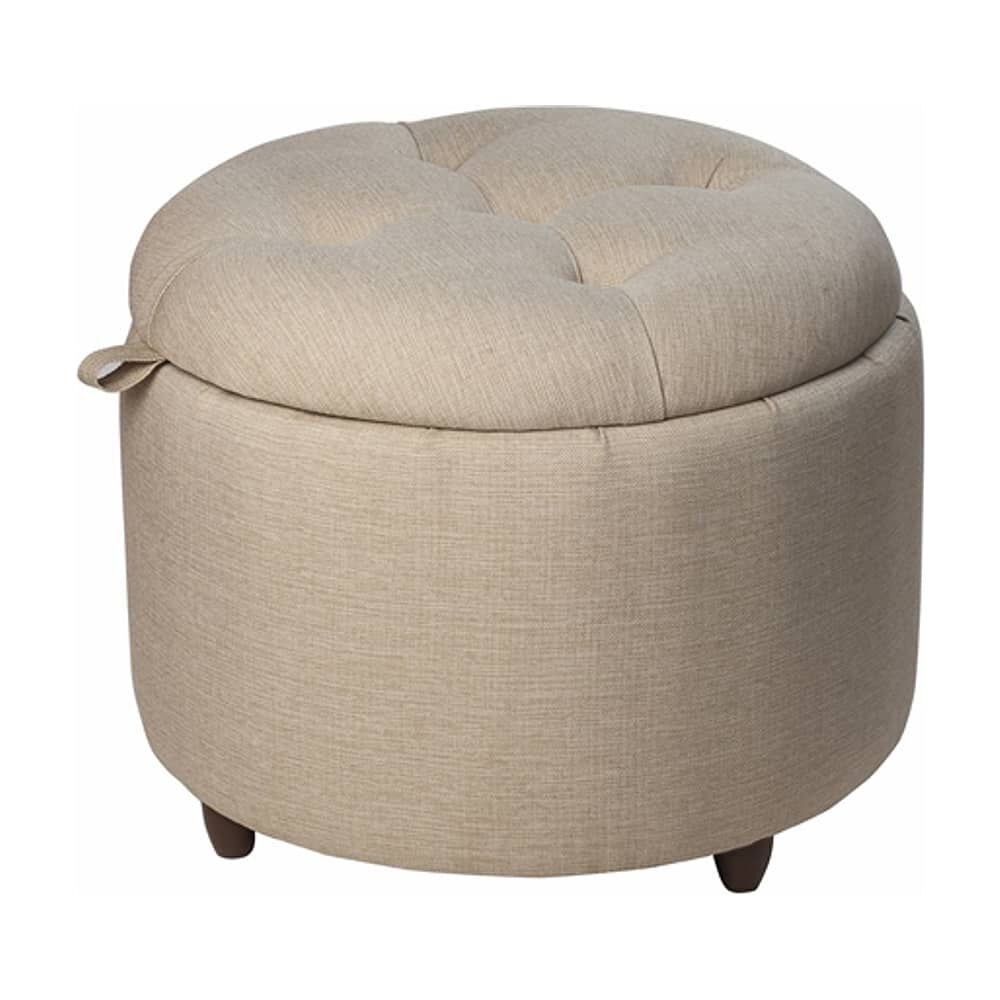 Pouf Ba&uacute;l Zoe Beige Delta 60x50x50 Cm M&aacute;xima Design image number 0.0