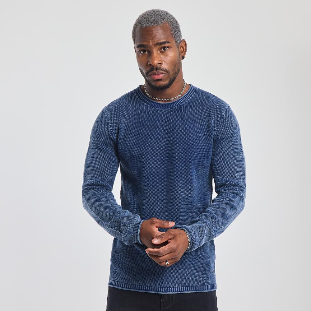 Sweater Liso Manga Larga Cuello Redondo Hombre Rolly Go image number 0.0