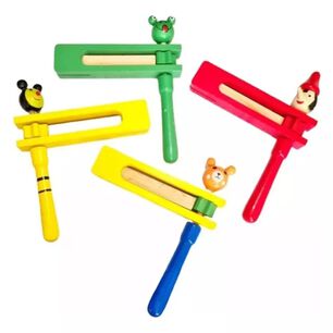 Set De 2 Matraca Juguete De Madera