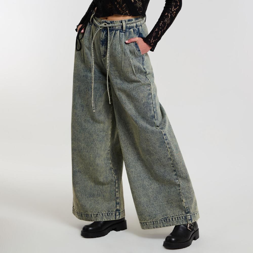 Jeans Tiro Medio Barrel Mujer Rolly Go image number 2.0