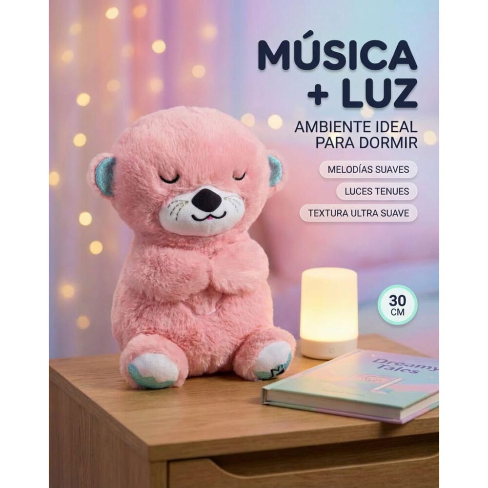 Peluche Nutria Respiraci&oacute;n Relajante Musical Con Luces Bebe image number 1.0