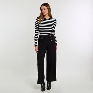 Sweater Rayas Manga Larga Cuello Redondo Mujer Kimera