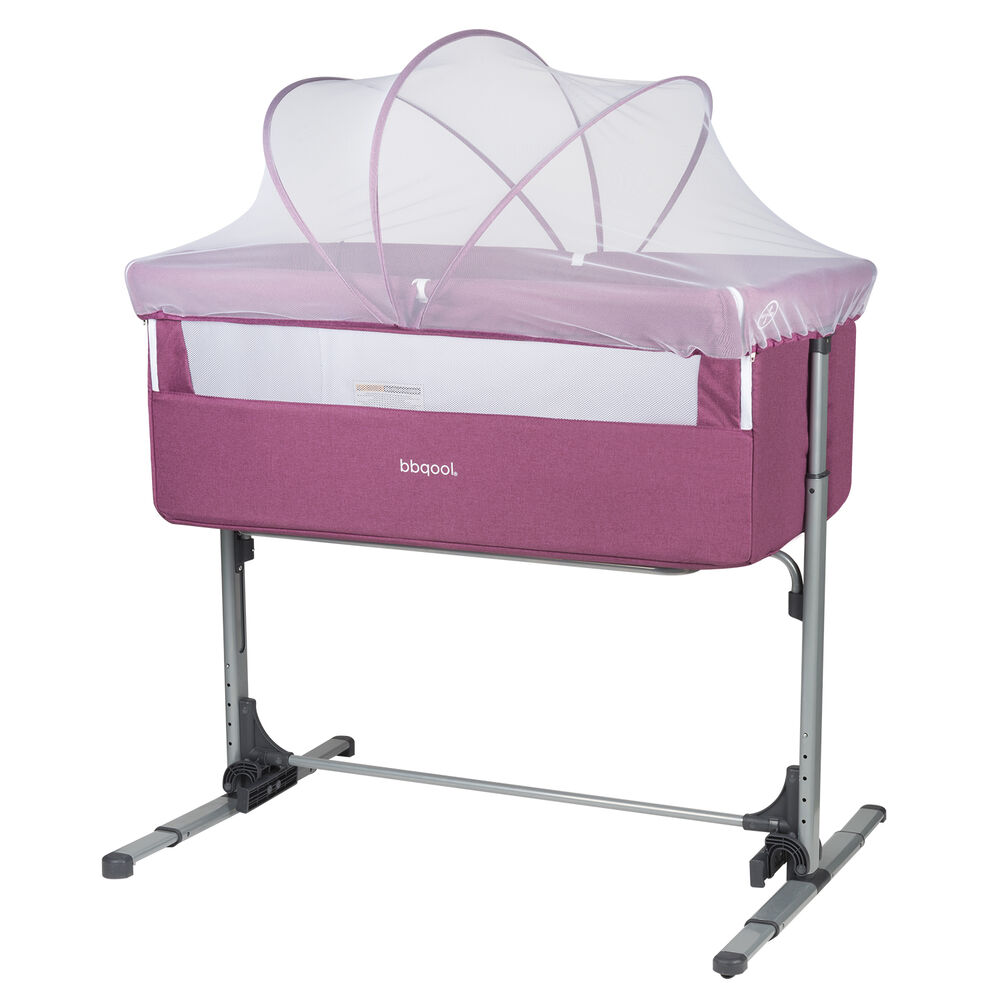 Cuna Colecho Mecedora Mosquitero Next2us Pink + Colch&oacute;n image number 1.0