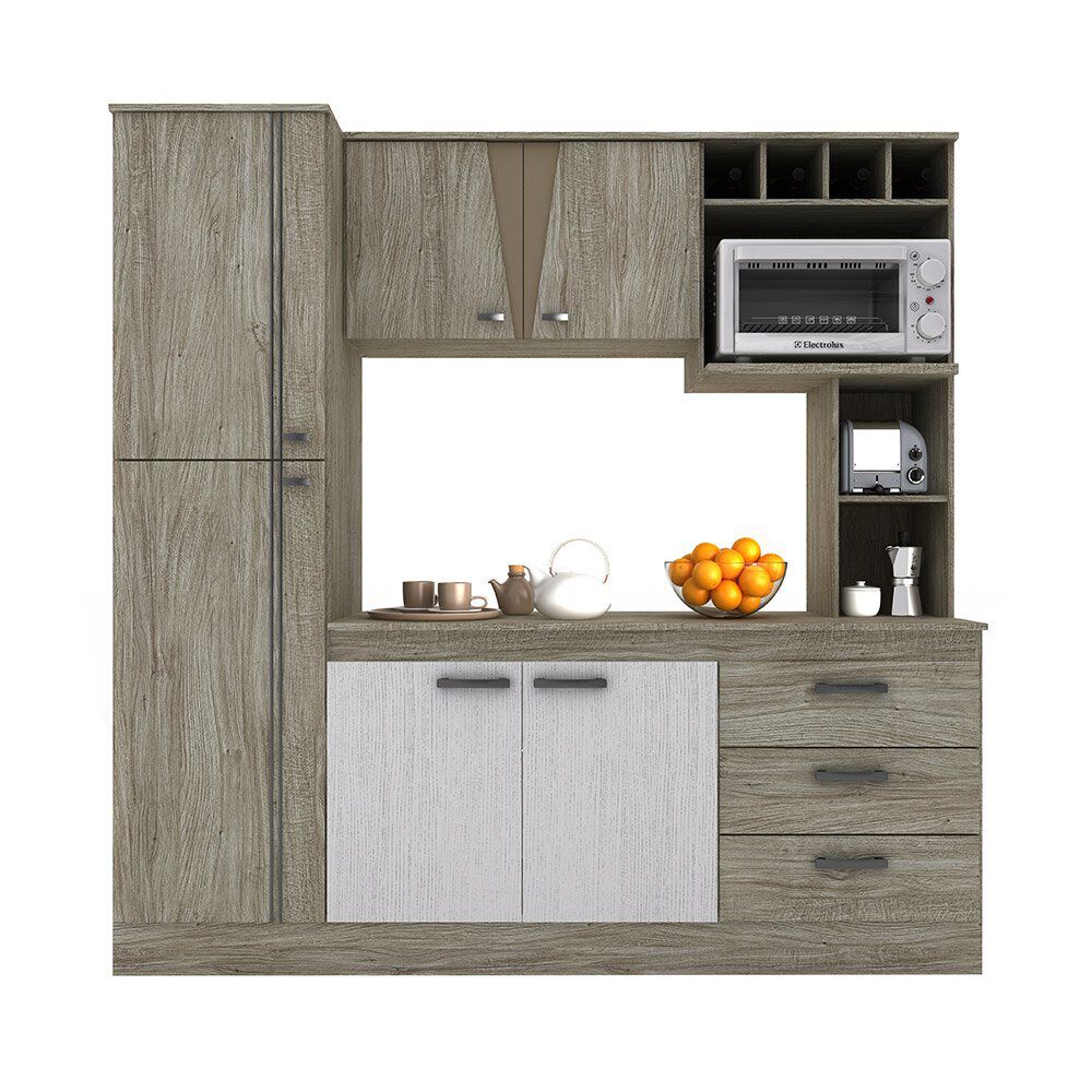 Mueble De Cocina Casa Ideal New Lorena 6 Puertas 3 Cajones En Oferta Hites Com
