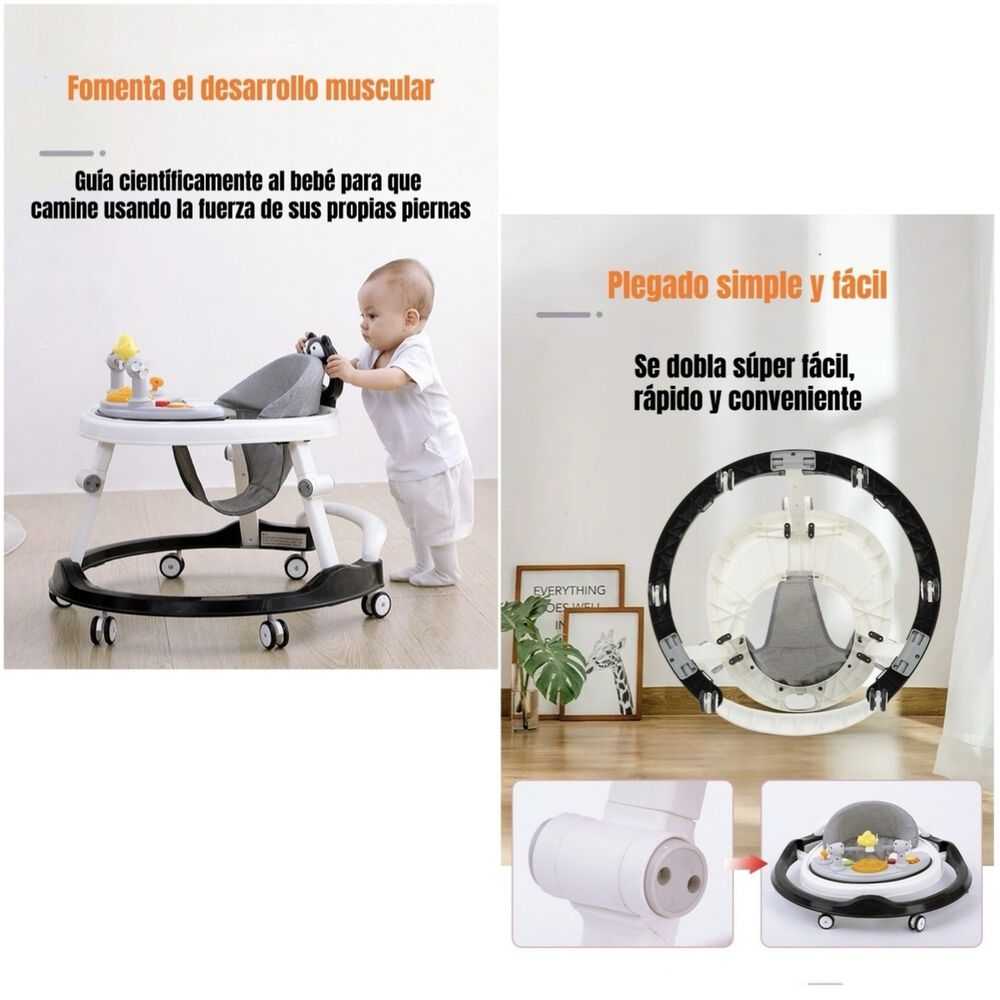Andador Caminador 4 En 1 Aita Con Manilla Lubabycas Rosado image number 2.0