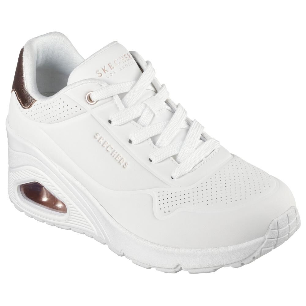 Zapatilla Urbana Mujer Skechers Uno Wedge Blanco image number 0.0
