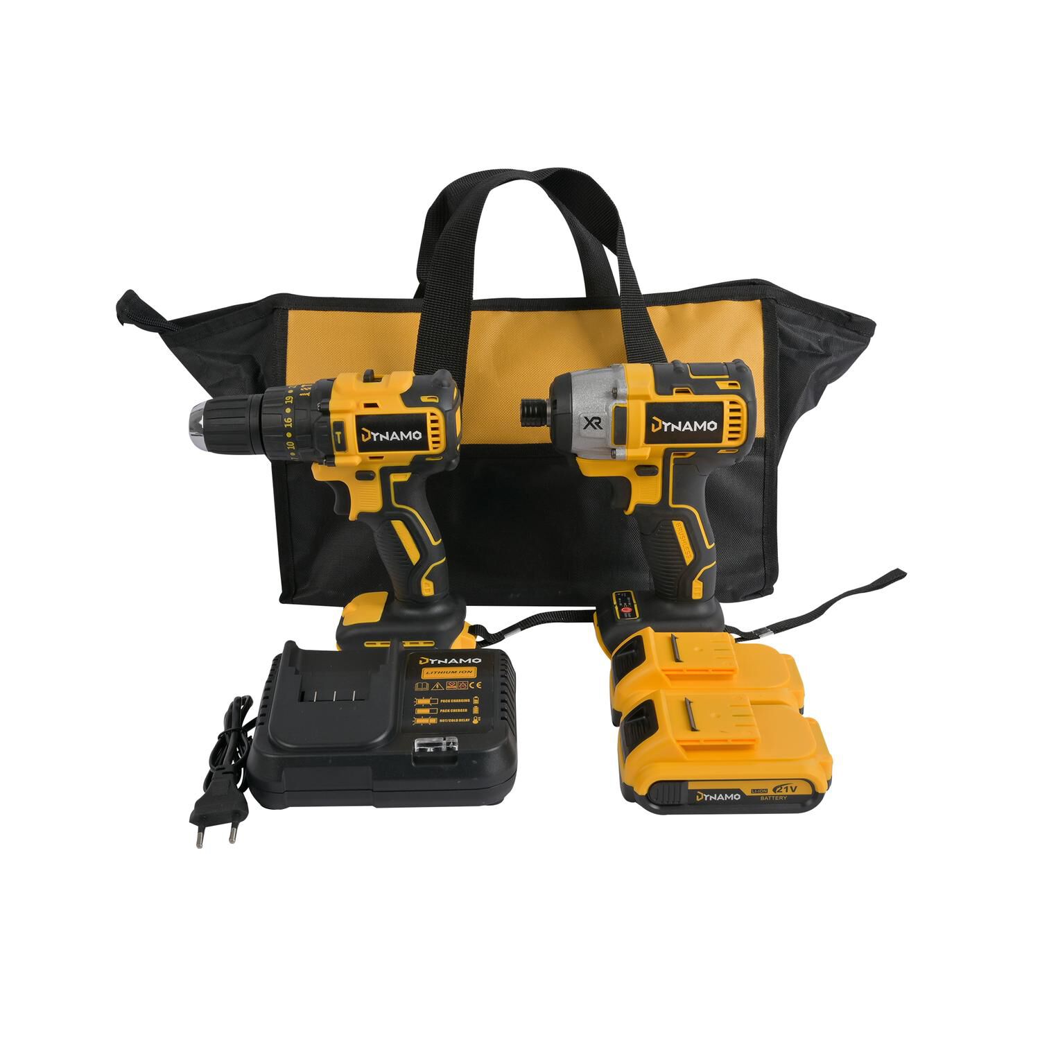 Pack Taladro Percutor + Atornillador De Impacto 21v Dynamo image number 0.0