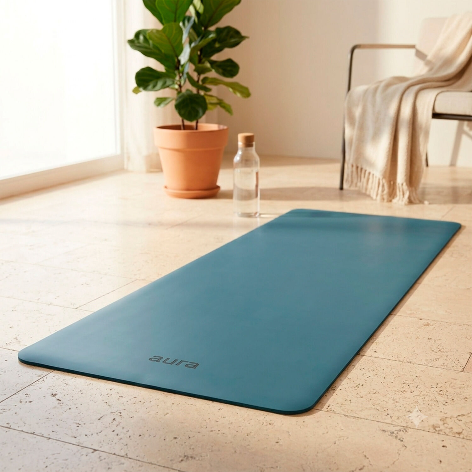Mat De Yoga Profesional Aura Azul image number 4.0
