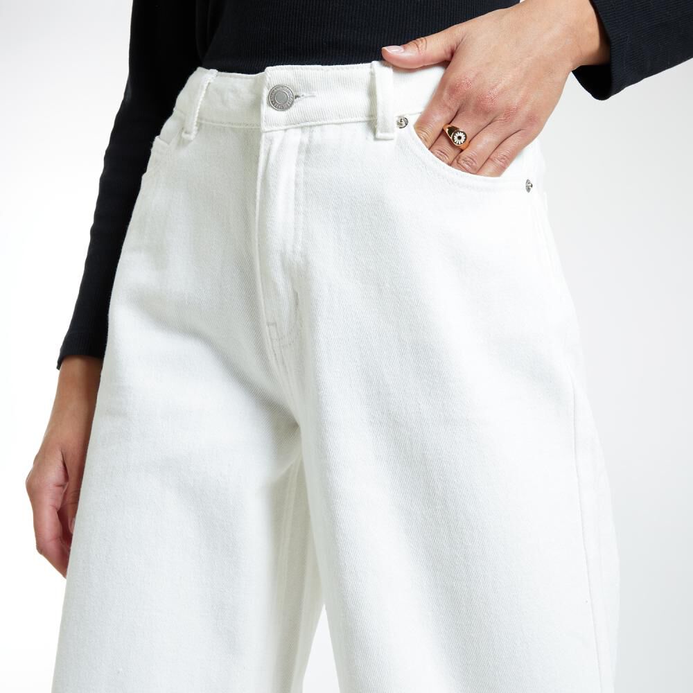 Jeans Color Tiro Alto Wide Leg Mujer Freedom image number 4.0