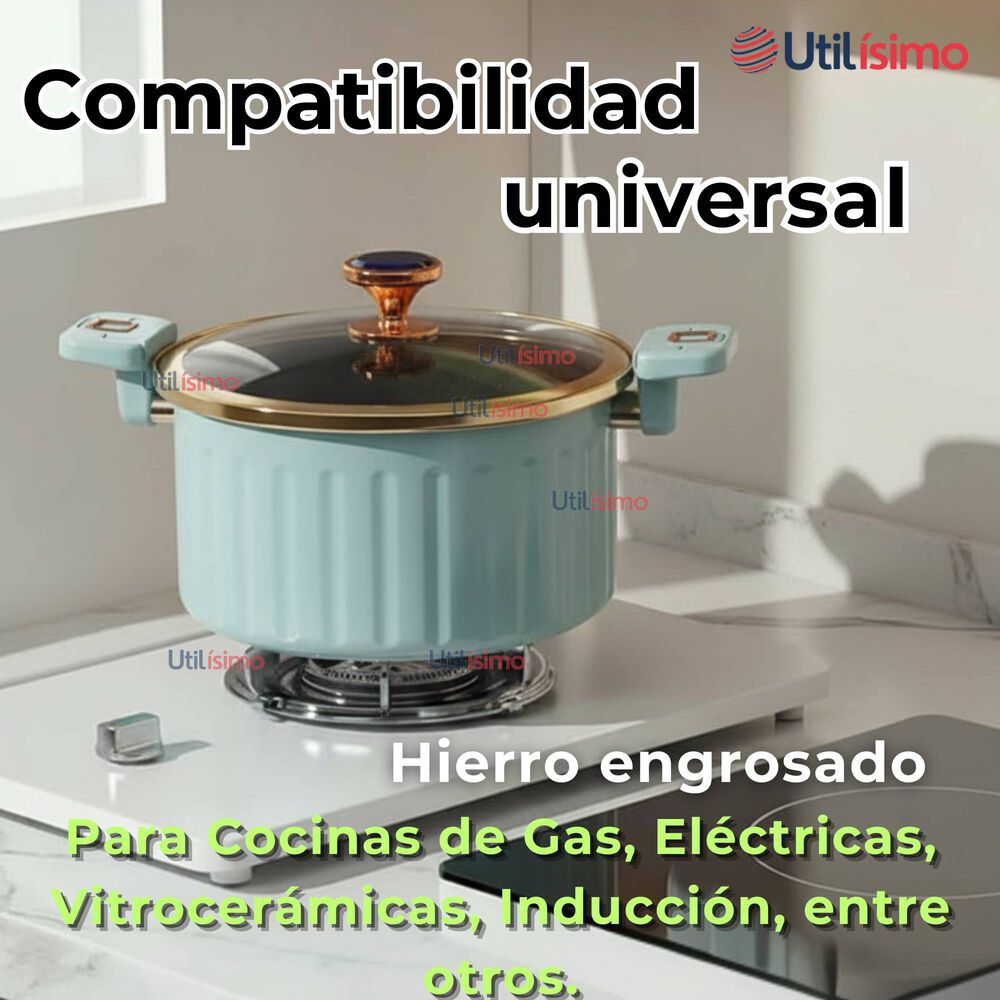 Olla De Micro Presión Esmalte Antiadherente Capacidad 12 Litros Color Azul image number 3.0