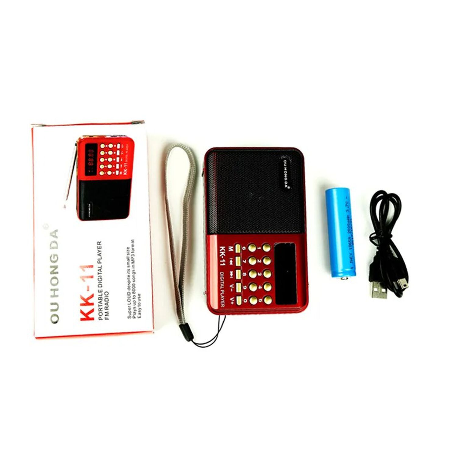 Radio Portatil Reproductor De Radio Fm Am Recargable Usb, Micro Sd, Mp3. image number 6.0