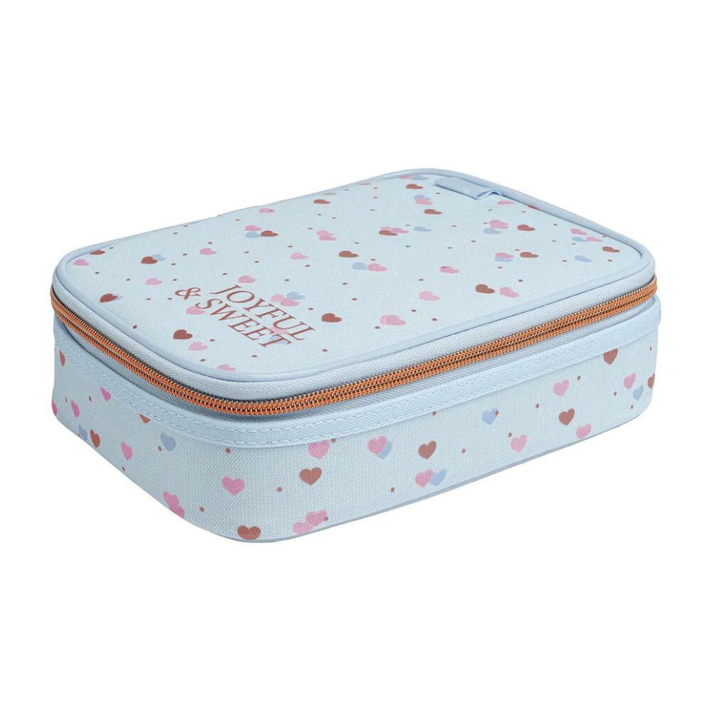 Tilibra Estuche Box Para 100 Lápices Con Divisor Y Elástico Organizador Joyful Y Sweet Azul image number 0.0
