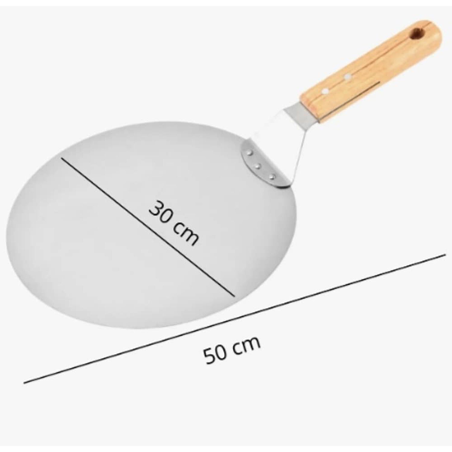 Pala De Pizza Redonda 30 Cm Acero Inox image number 1.0