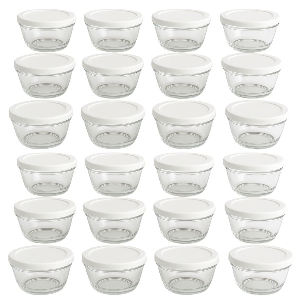 Set 24 Bowls Tazon Recipiente Redondo De Vidrio Con Tapa image number 0.0