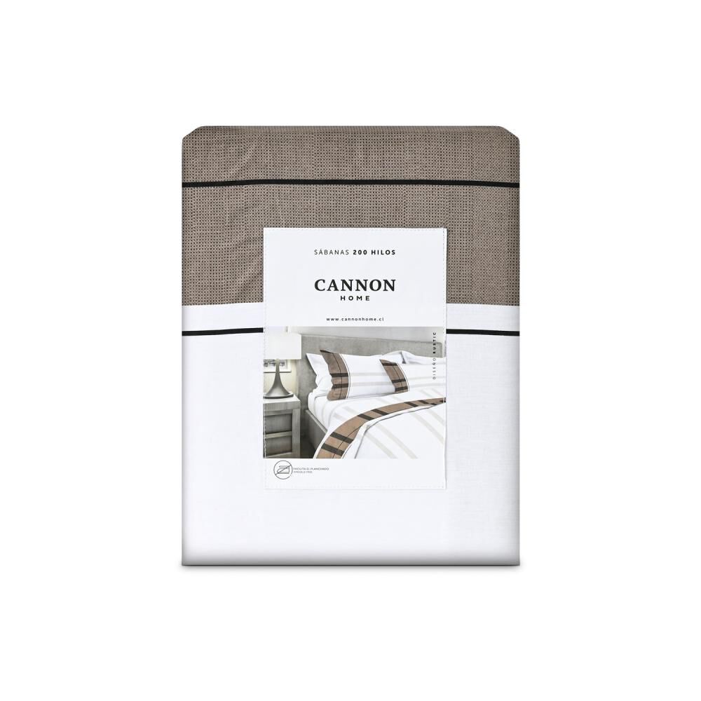 Juego De S&aacute;banas Cannon Rustic / 2 Plazas / 200 Hilos image number 3.0