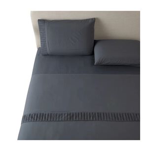 Sabanas Colch&oacute;n Super King Microfibra 300 Hilos Gris Oscuro