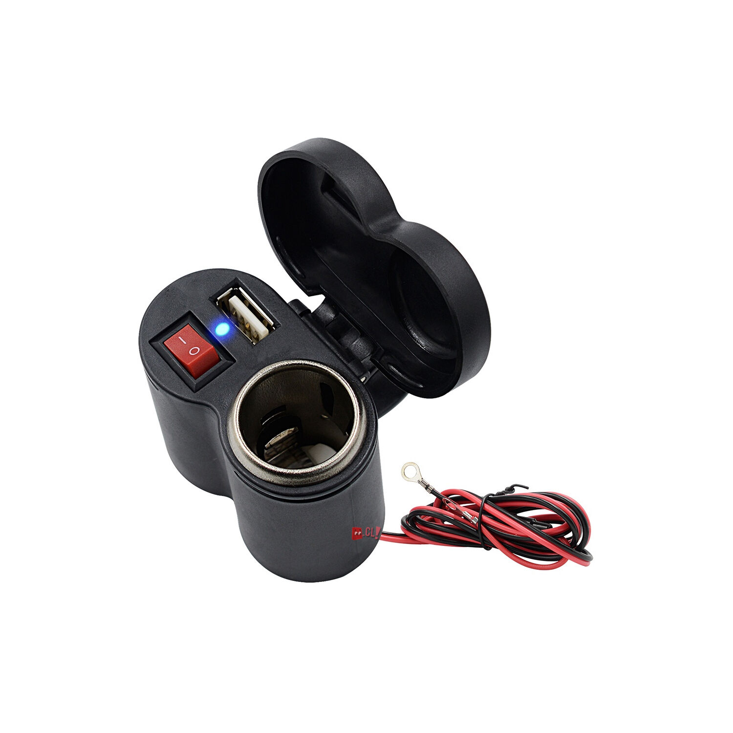 Cargador Usb Y Encendedor Para Motos Conexi&oacute;n 12v - Ps image number 1.0