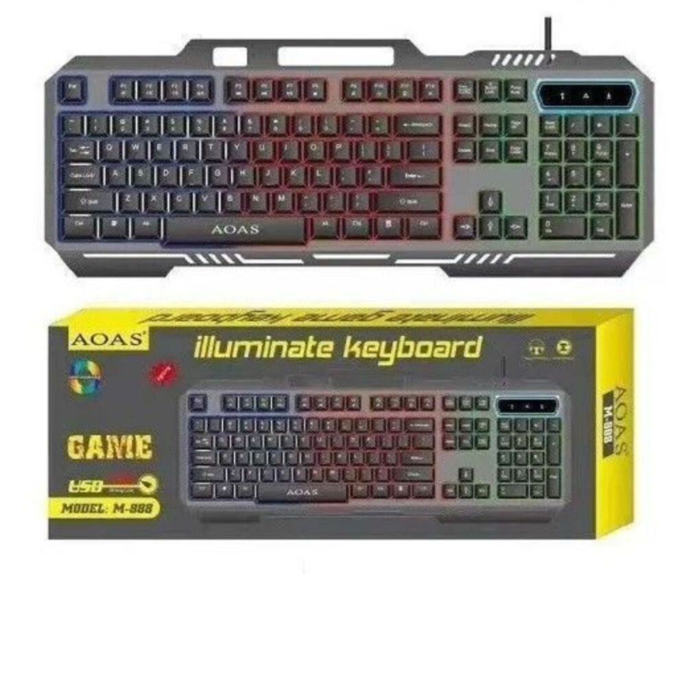 Teclado Mec&aacute;nico Aoas M888 Cable Usb Gamer Luces Rgb image number 3.0