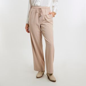 Pantalón Pretina Eláasticada Tiro Medio Palazzo Mujer Kimera