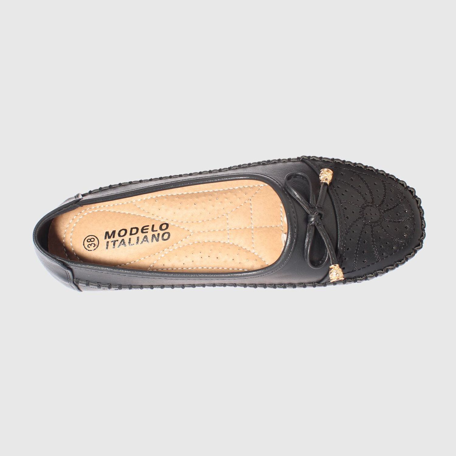 Mocas&iacute;n Negro Modelo Italiano Art. 5ask64237black image number 2.0