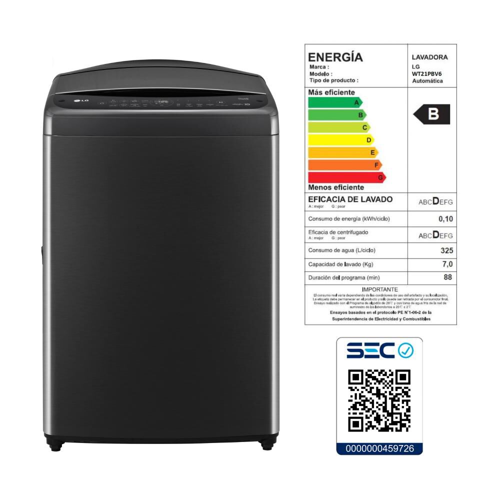LG WT21PBV6 21 kg Platinum Black, foto 13