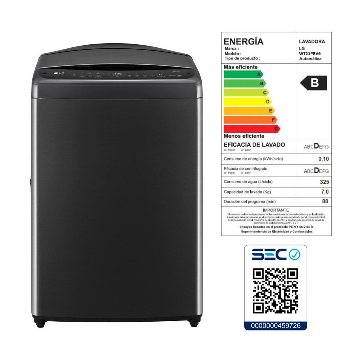 Lavadora LG WT21PBV6 / 21 Kg image number 12.0