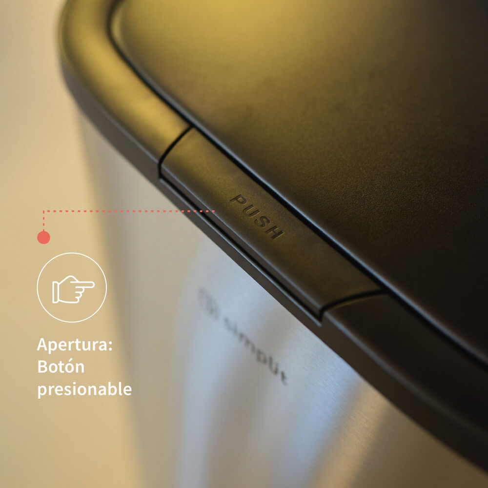 Basurero Cocina Handy 55lts Táctil Acero Inox Simplit image number 5.0